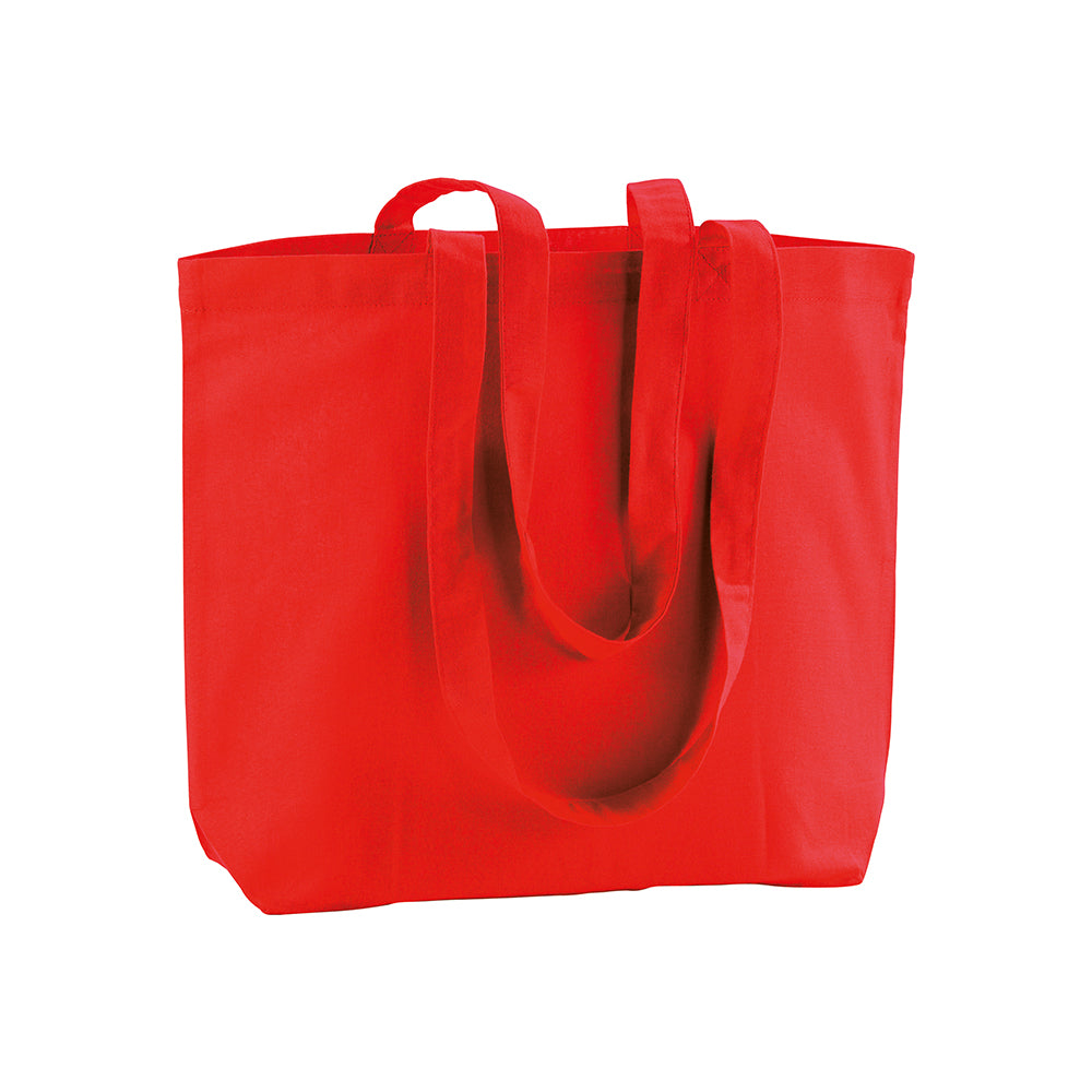 G18108 Shopper con soffietto alla base in cotone 120 gr/m², manici lunghi