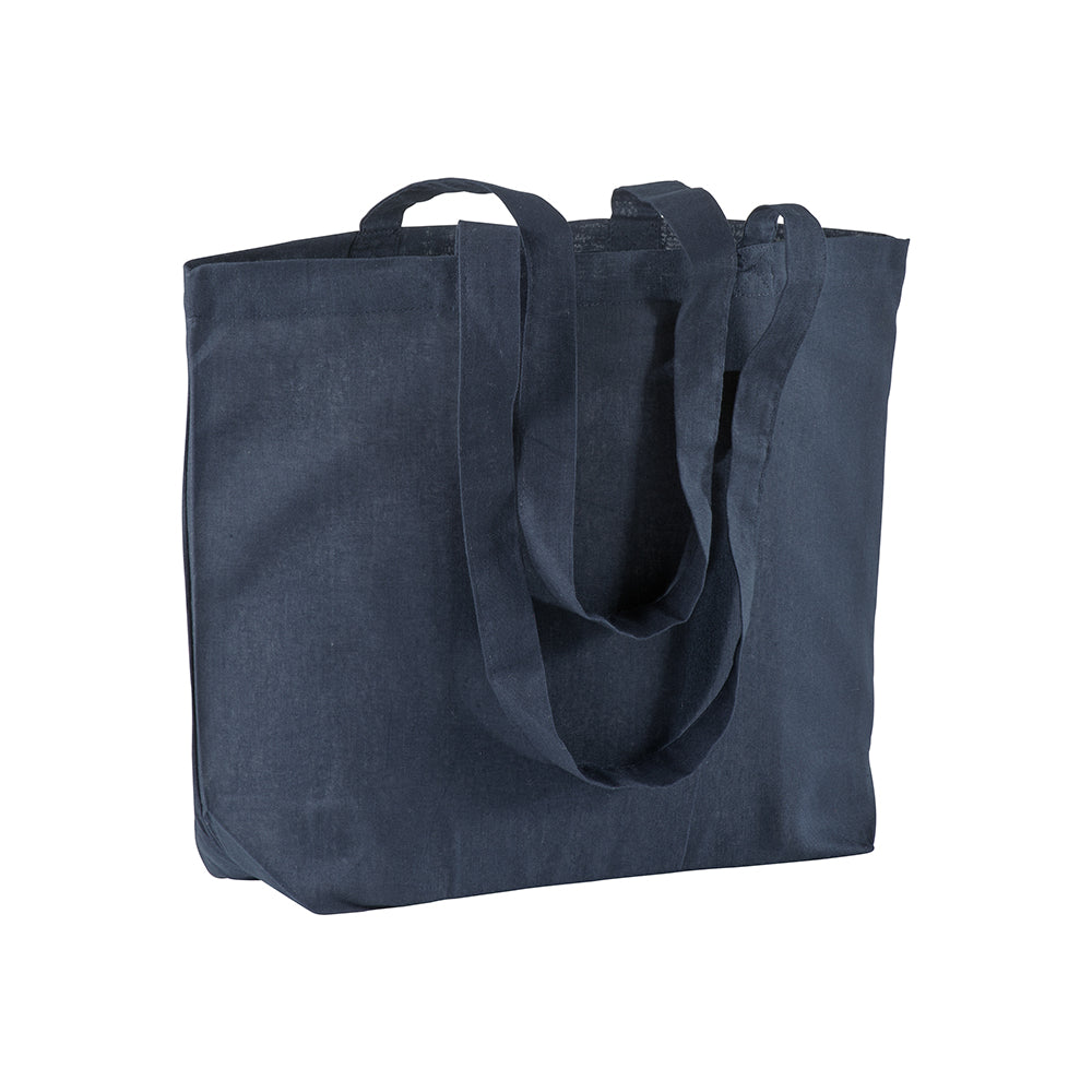 G18108 Shopper con soffietto alla base in cotone 120 gr/m², manici lunghi
