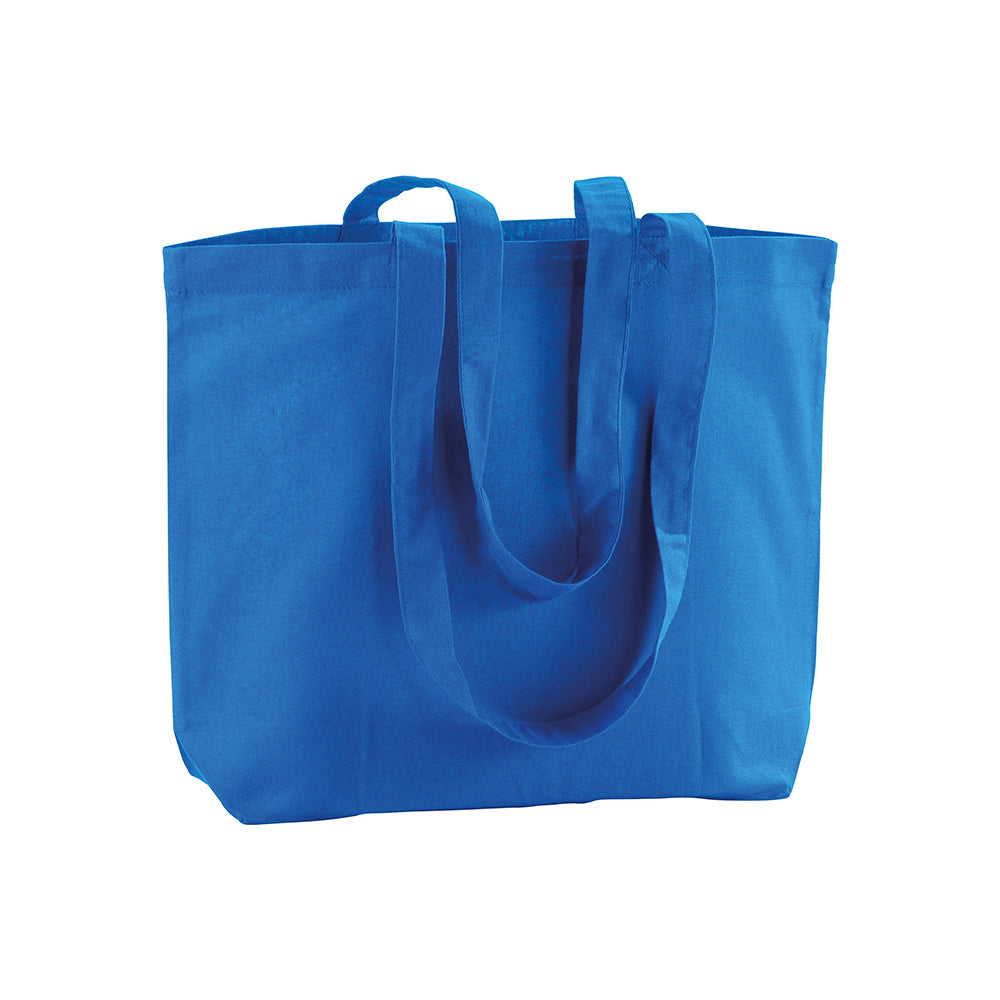 G18108 Shopper con soffietto alla base in cotone 120 gr/m², manici lunghi