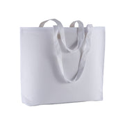 G1810901 Shopper colore Bianco in cotone 135 gr/m², manici lunghi