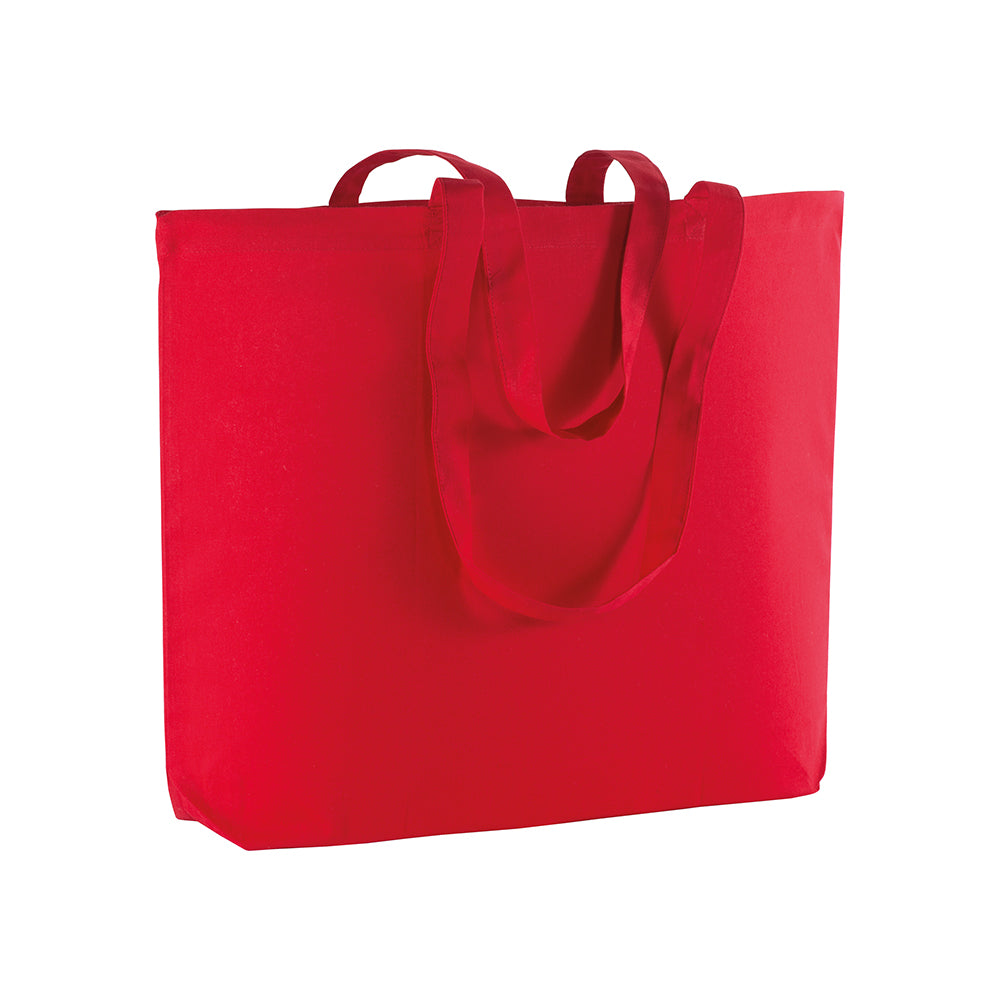 G18109 Shopper con soffietto alla base in cotone 135 gr/m², manici lunghi