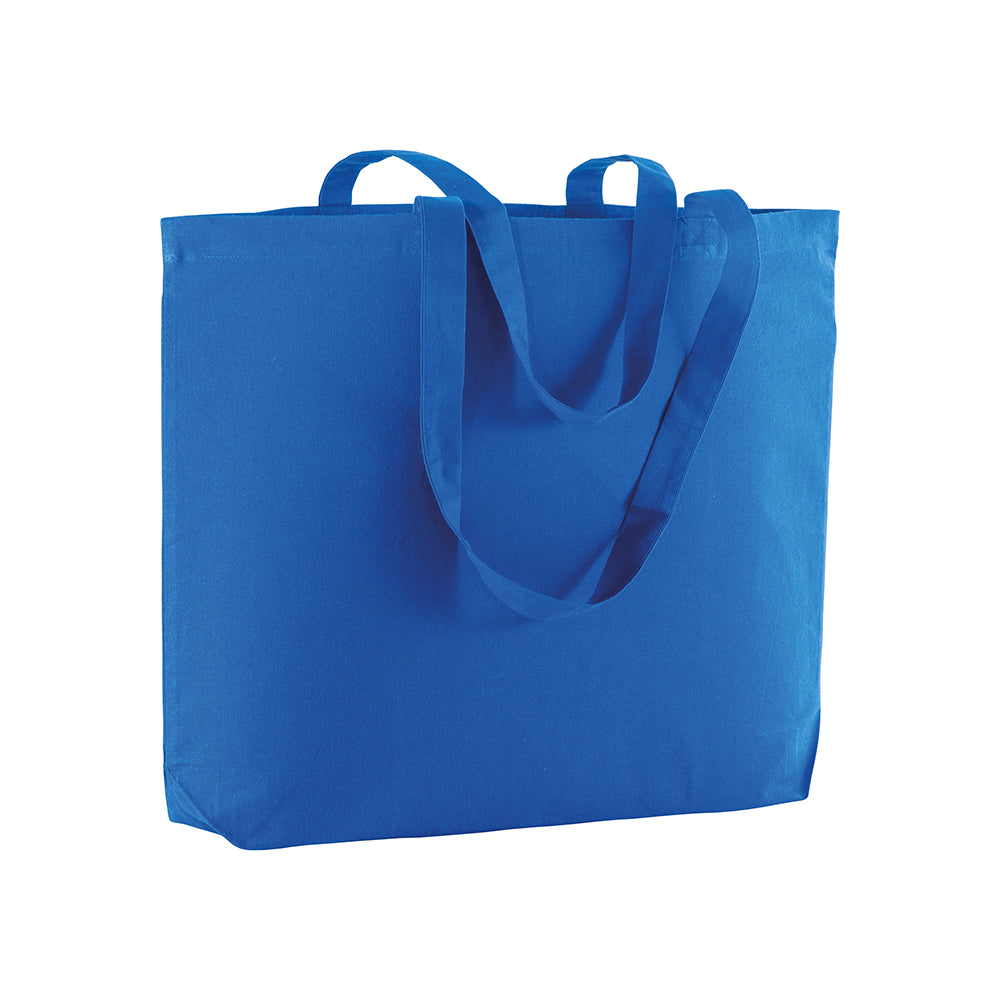 G18109 Shopper con soffietto alla base in cotone 135 gr/m², manici lunghi