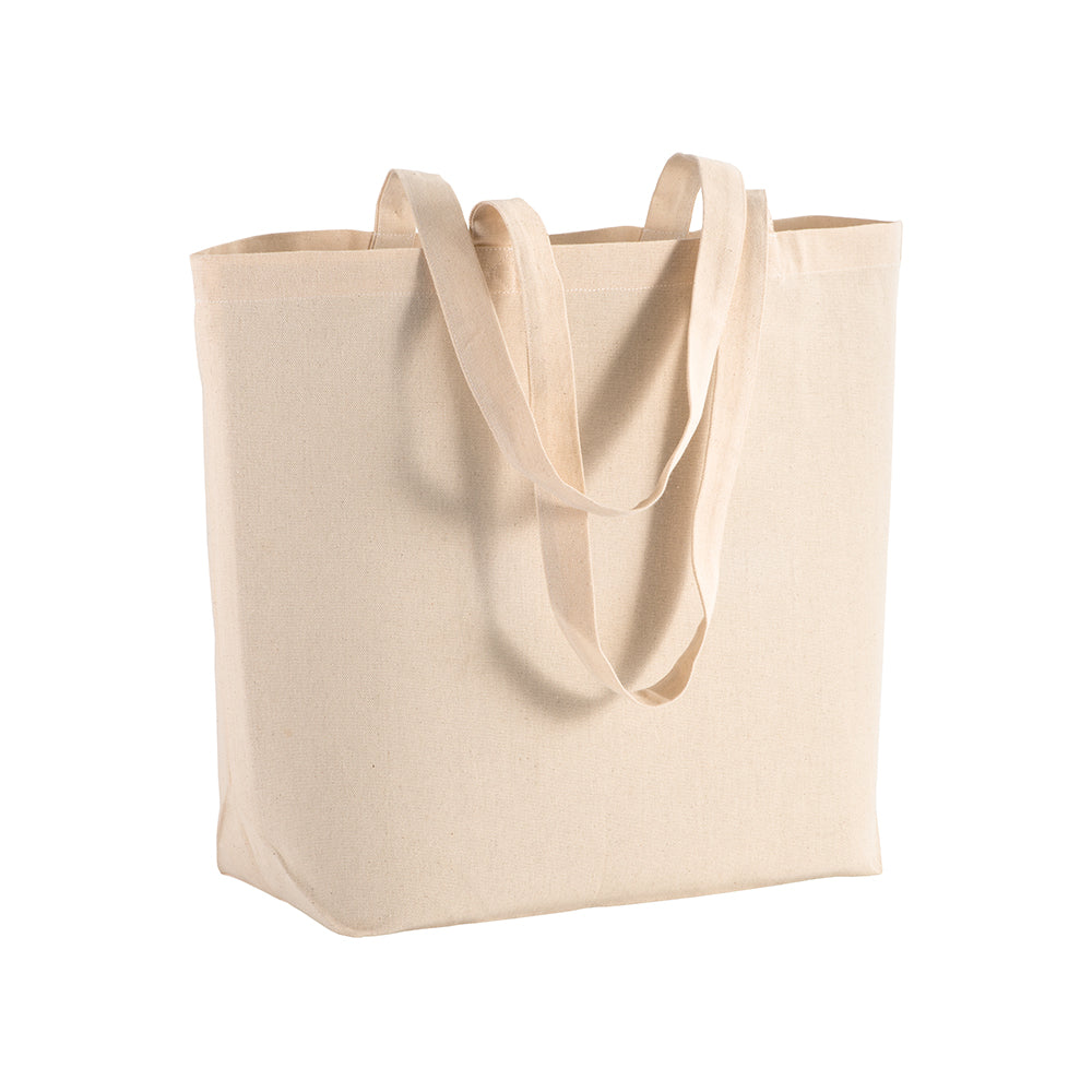 G1810922 Shopper con soffietto alla base in cotone 135 gr/m², manici lunghi