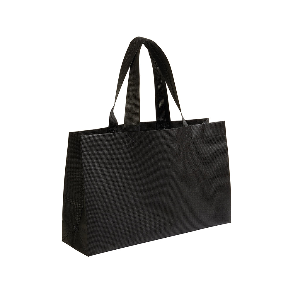 G18110 Shopper con soffietto alla base in TNT 70 gr/m² termosaldato, manici corti