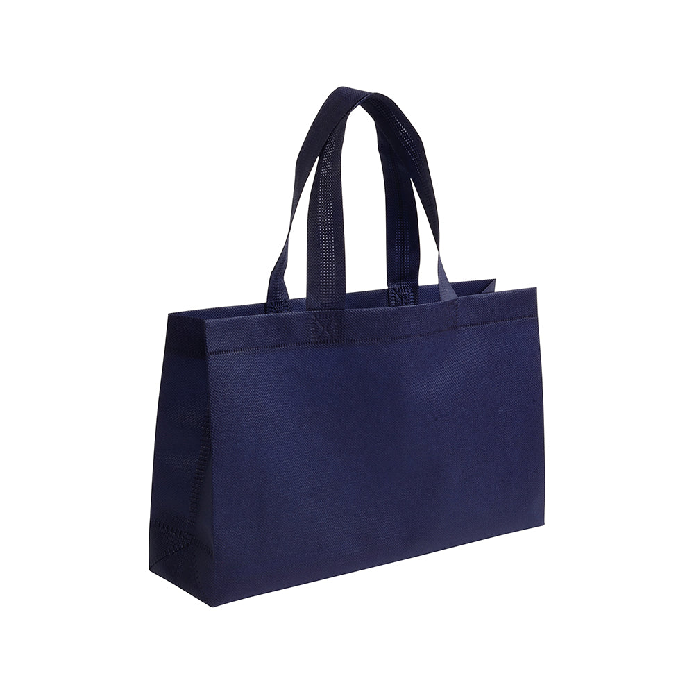 G18110 Shopper con soffietto alla base in TNT 70 gr/m² termosaldato, manici corti