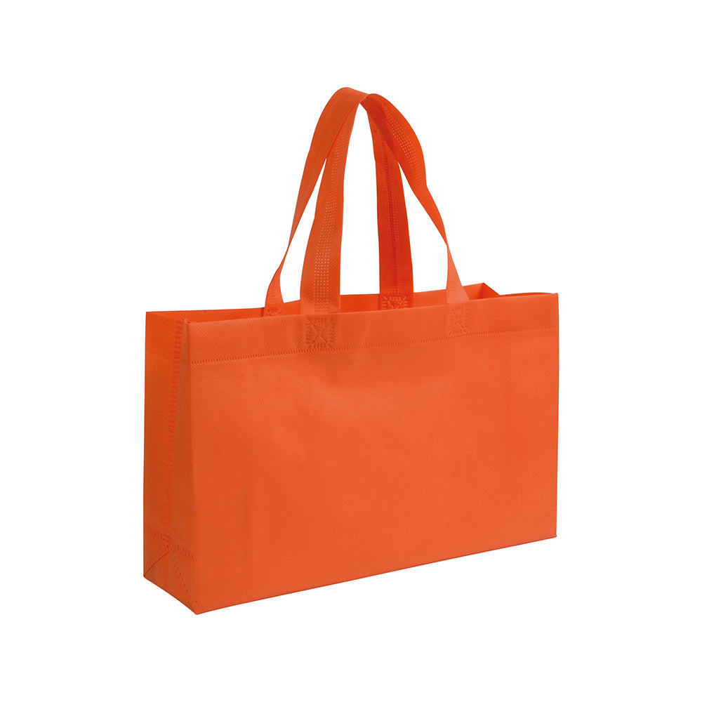 G18110 Shopper con soffietto alla base in TNT 70 gr/m² termosaldato, manici corti