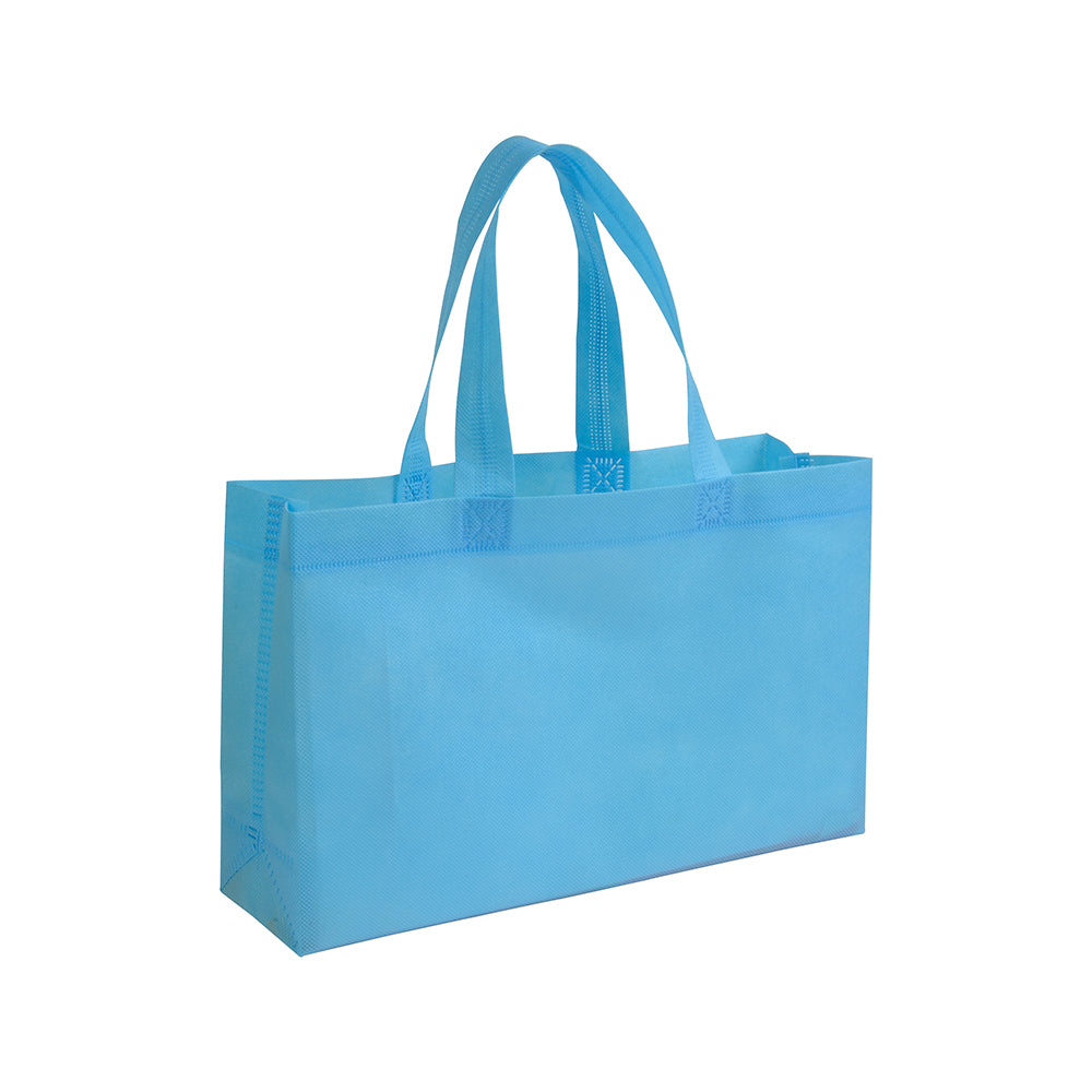 G18110 Shopper con soffietto alla base in TNT 70 gr/m² termosaldato, manici corti
