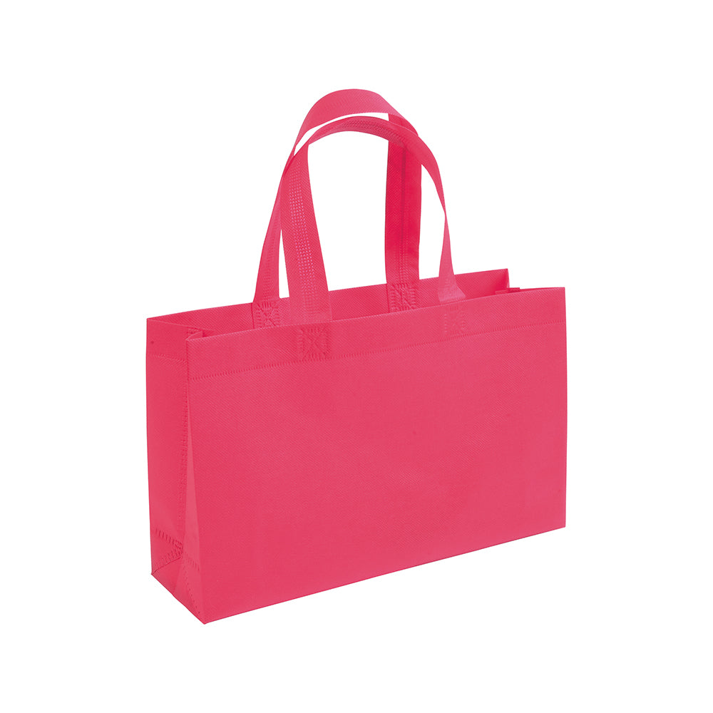 G18110 Shopper con soffietto alla base in TNT 70 gr/m² termosaldato, manici corti