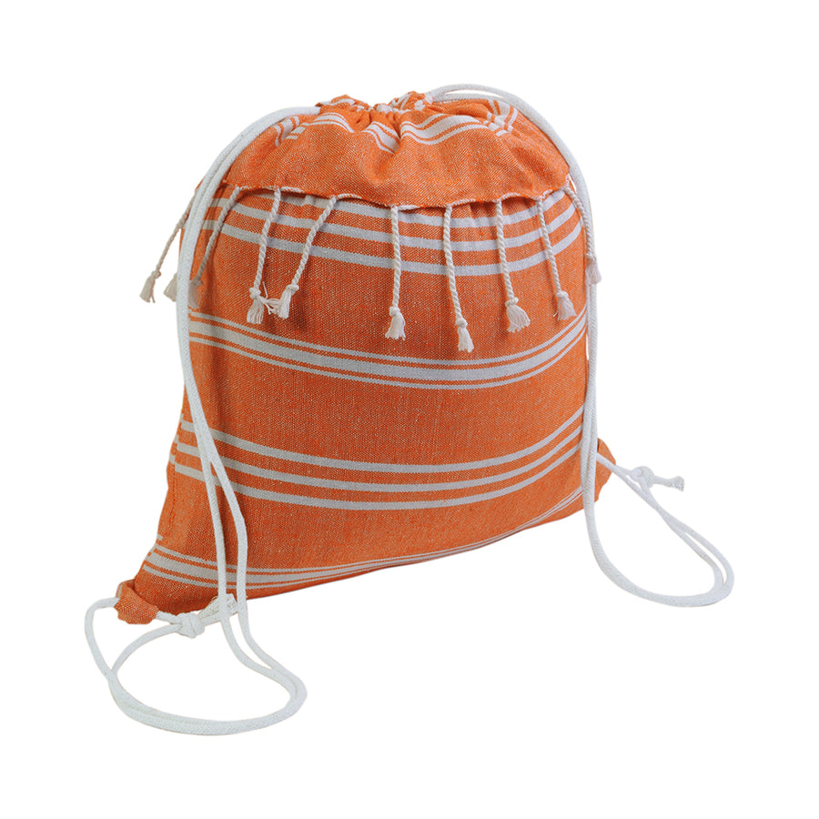 G18140 Zainetto fouta in cotone 180 g/m2 con chiusura a strappo