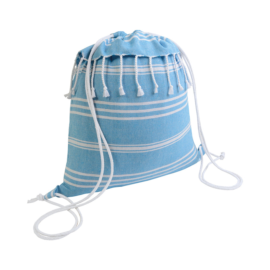 G18140 Zainetto fouta in cotone 180 g/m2 con chiusura a strappo