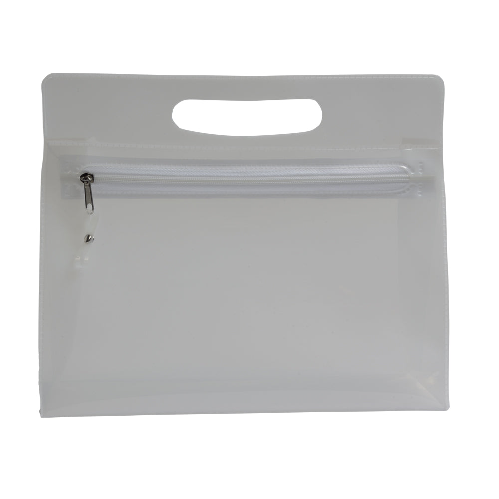 G18141 Beauty in PVC trasparente con chiusura a zip e maniglia
