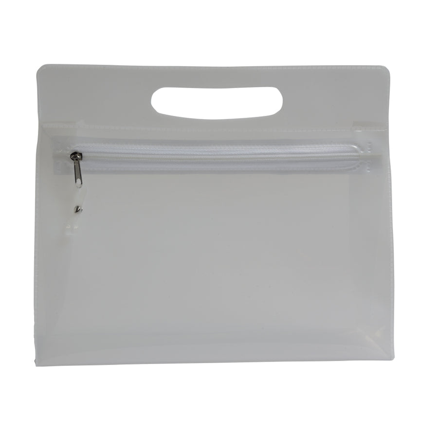 G18141 Beauty in PVC trasparente con chiusura a zip e maniglia