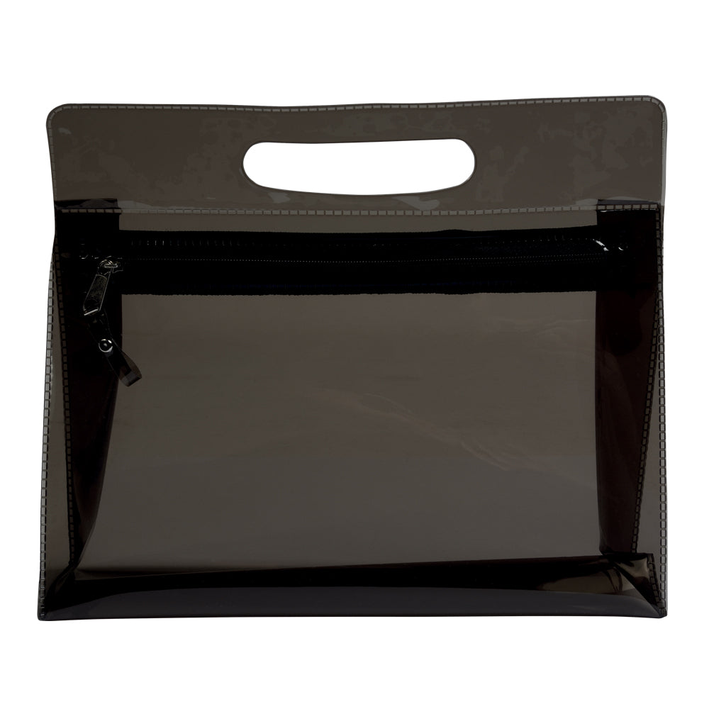 G18141 Beauty in PVC trasparente con chiusura a zip e maniglia