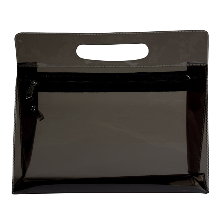 G18141 Beauty in PVC trasparente con chiusura a zip e maniglia