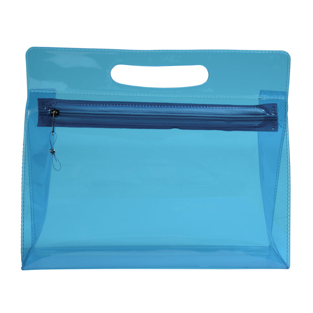 G18141 Beauty in PVC trasparente con chiusura a zip e maniglia