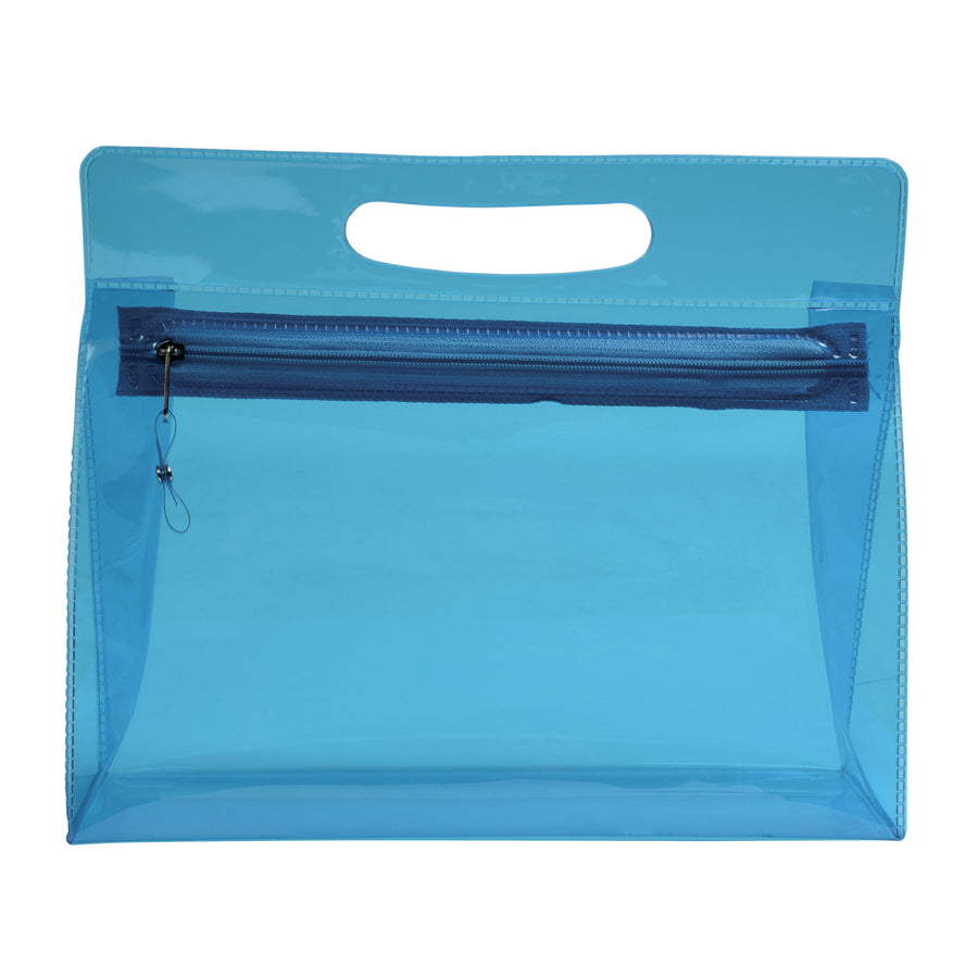 G18141 Beauty in PVC trasparente con chiusura a zip e maniglia