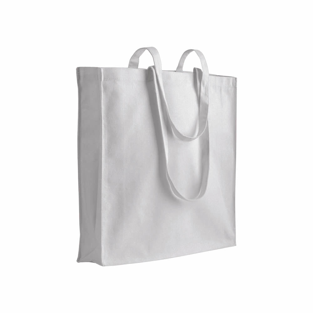 G19112 Shopper in cotone 180 gr/m², manici lunghi e soffietto