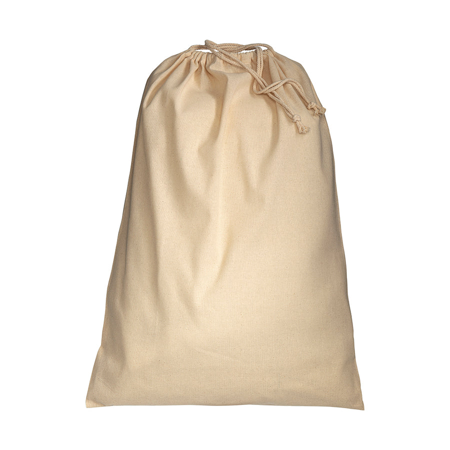 G1911522 Sacchetto in cotone naturale 120 g/m2 con chiusura a strozzo, 50 x 75 cm