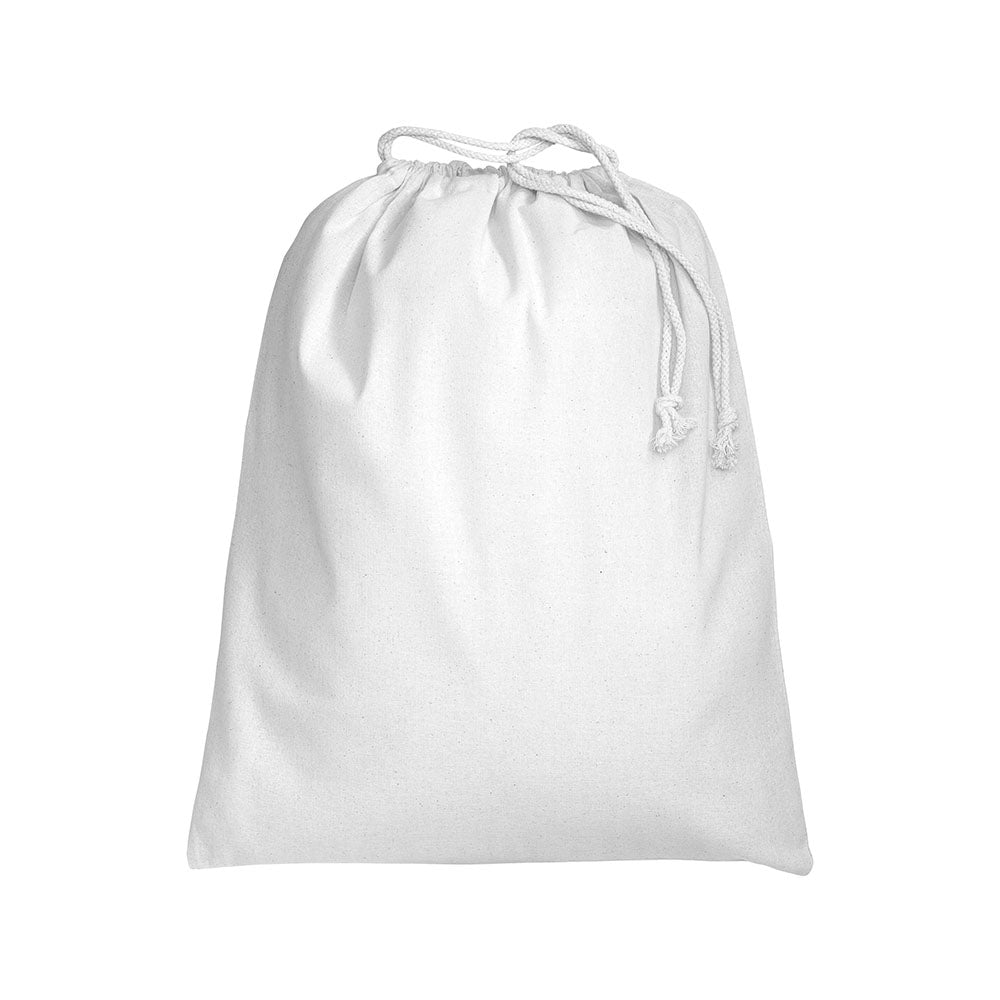 G1911601 Sacchetto in cotone 120 g/m2 con chiusura a strozzo, 40 x 50 cm