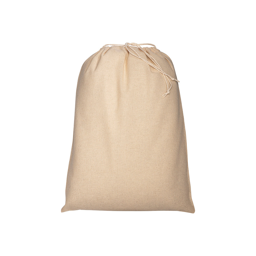 G1911722 Sacchetto in cotone naturale 120 g/m2 con chiusura a strozzo, 30 x 45 cm