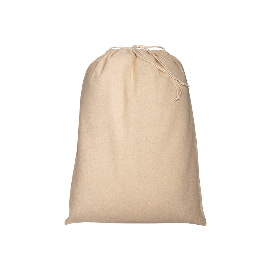 G1911722 Sacchetto in cotone naturale 120 g/m2 con chiusura a strozzo, 30 x 45 cm