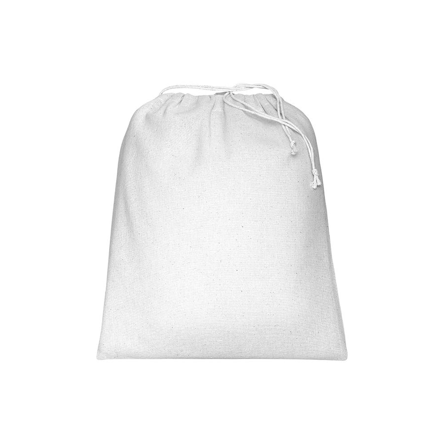 G1911801 Sacchetto in cotone 120 g/m2 con chiusura a strozzo, 25 x 30 cm