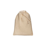 G1911922 Sacchetto in cotone naturale 120 g/m2 con chiusura a strozzo, 15 x 20 cm