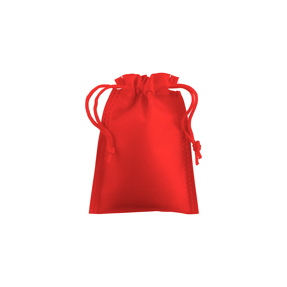 G19126 Sacchetto in TNT 80g/m2 con chiusura a strozzo, 10 x 14 cm