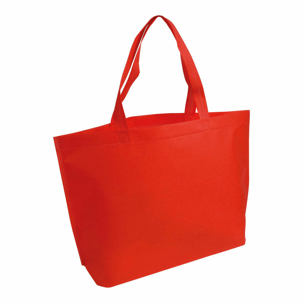 G19134 Shopper con soffietto alla base in TNT termosaldato, manici lunghi