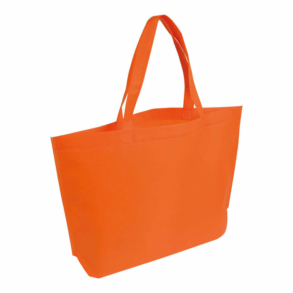 G19134 Shopper con soffietto alla base in TNT termosaldato, manici lunghi