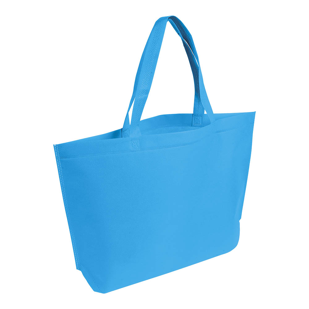 G19134 Shopper con soffietto alla base in TNT termosaldato, manici lunghi