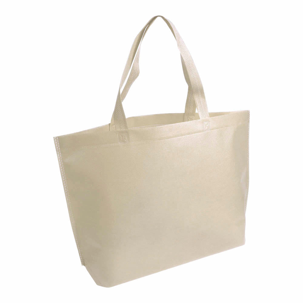 G19134 Shopper con soffietto alla base in TNT termosaldato, manici lunghi