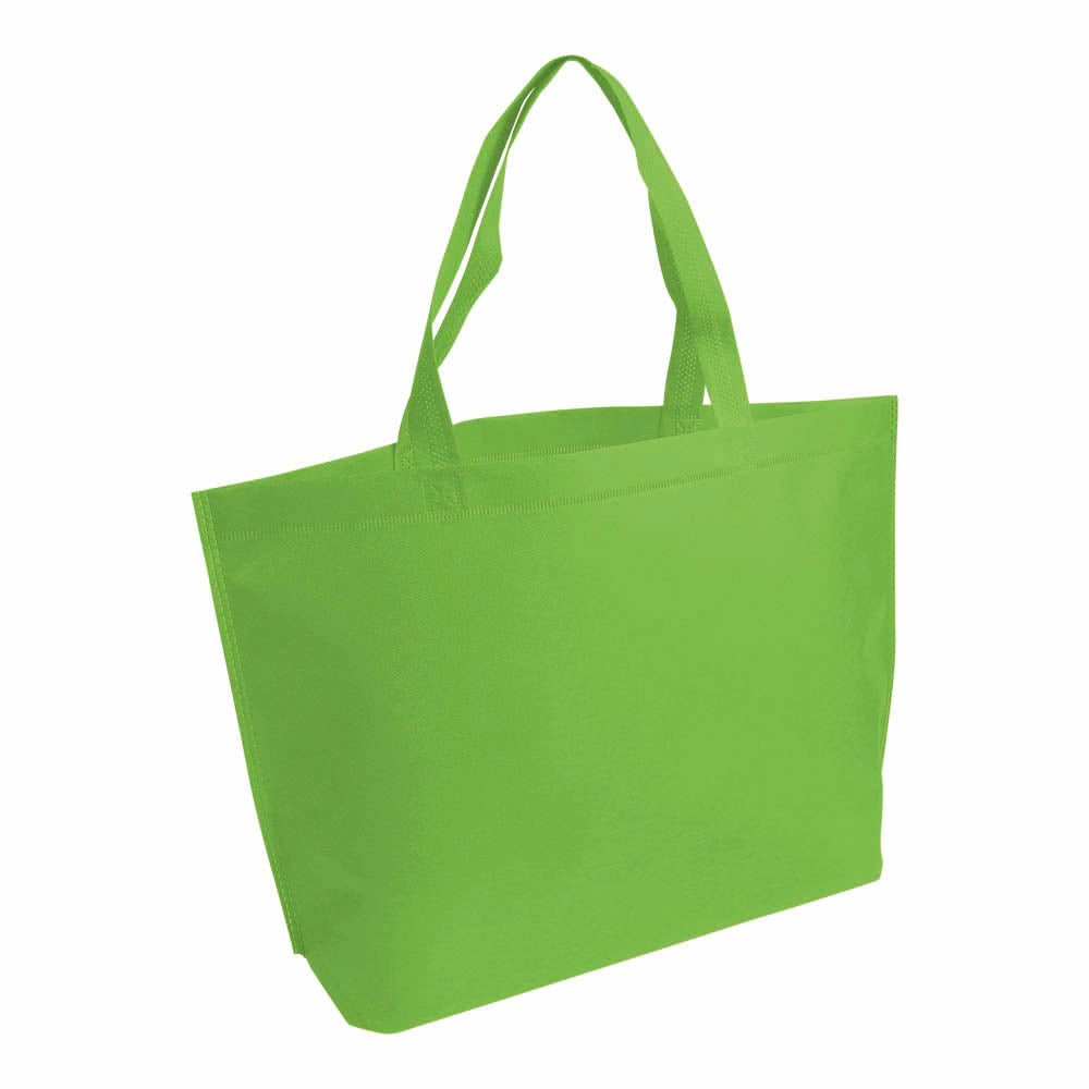 G19134 Shopper con soffietto alla base in TNT termosaldato, manici lunghi