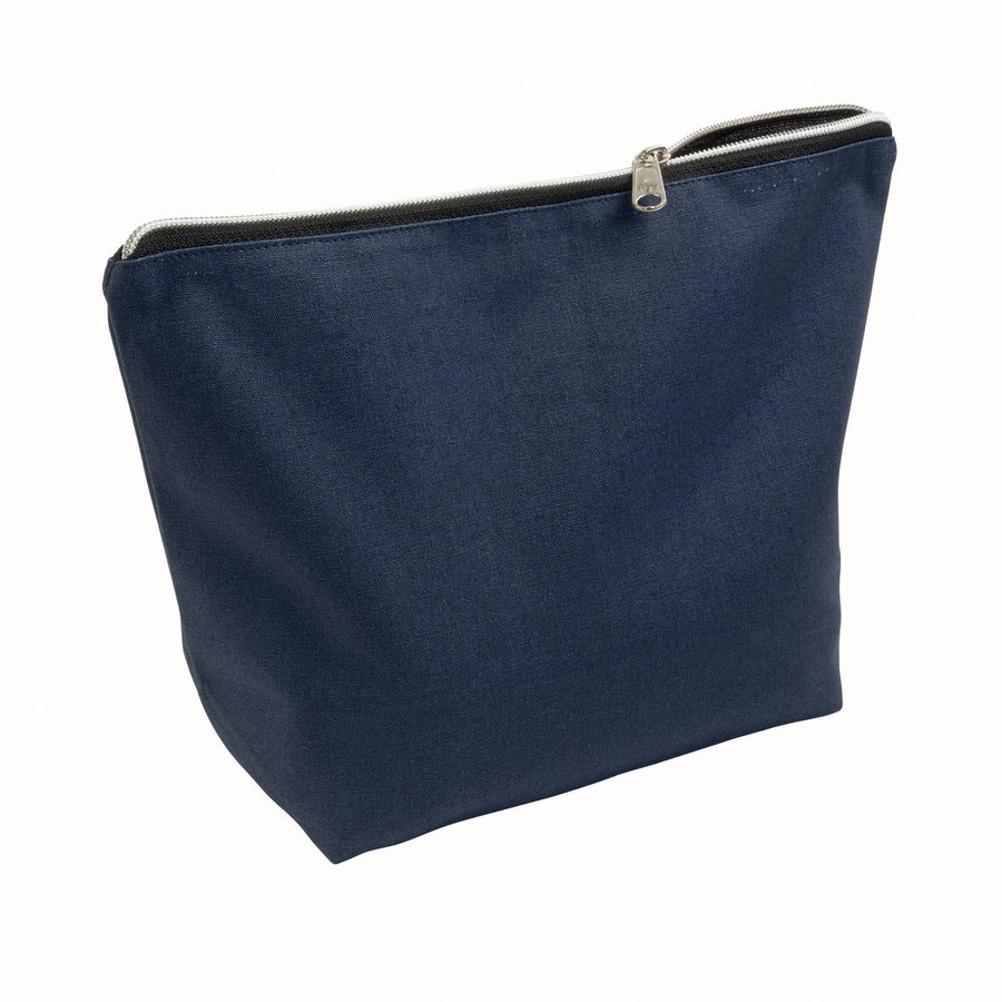 G19420 Beauty case in cotone spazzolato 10 oz con chiusura zip