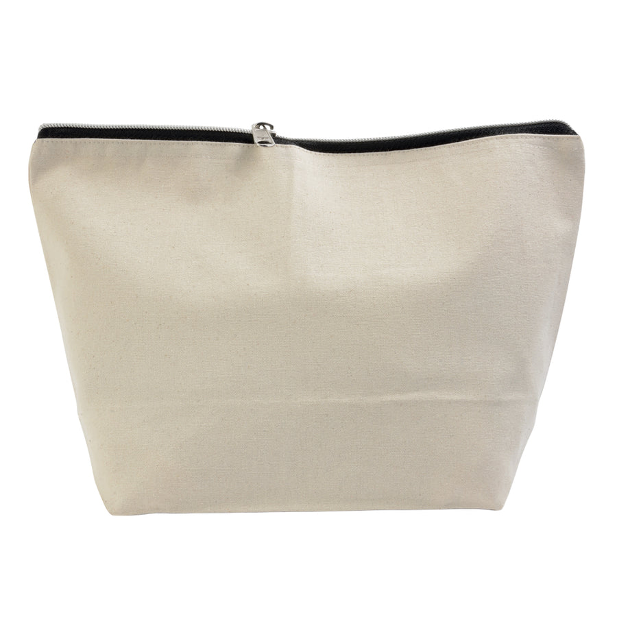 G1942022 Beauty case in cotone spazzolato 10 oz con chiusura zip