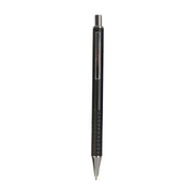 G19822 Penna a scatto in plastica con impugnatura zigrinata e clip in metallo