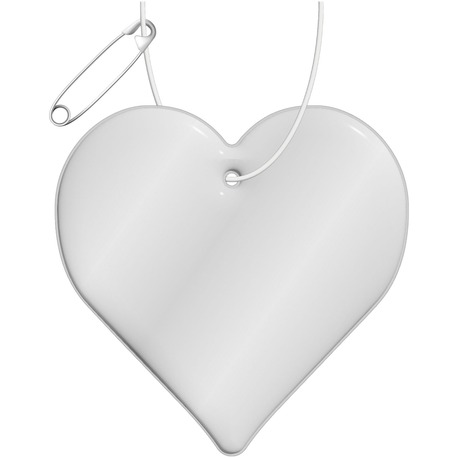 G1PR090 Gancio catarifrangente a forma di cuore in PVC con catenella RFX™