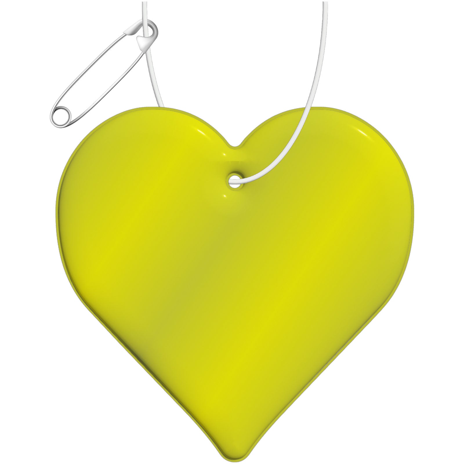 G1PR090 Gancio catarifrangente a forma di cuore in PVC con catenella RFX™