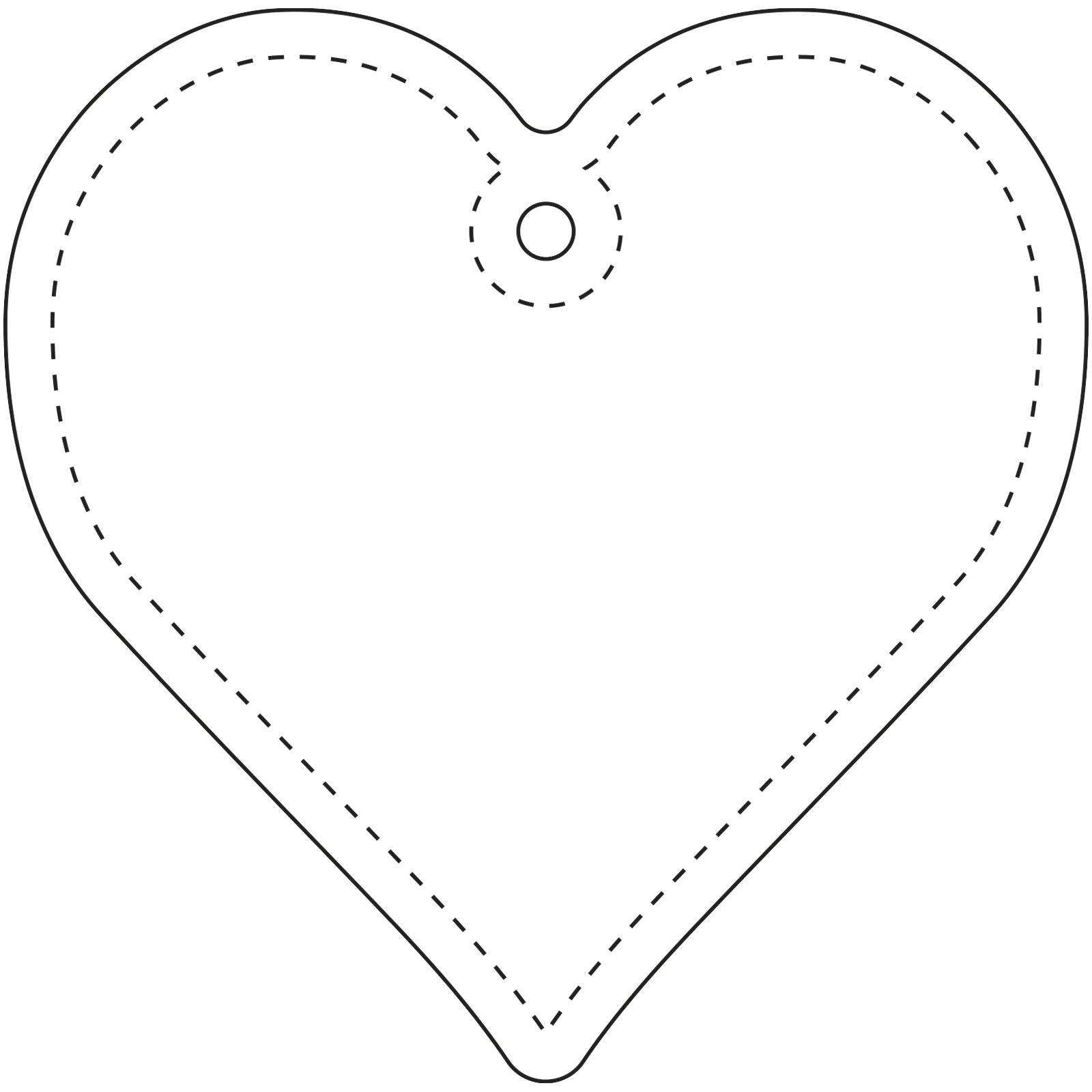 G1PR090 Gancio catarifrangente a forma di cuore in PVC con catenella RFX™