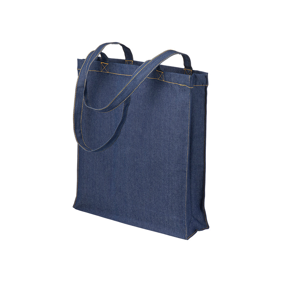G20140 Shopper in denim (100% cotone), manici lunghi con soffietto
