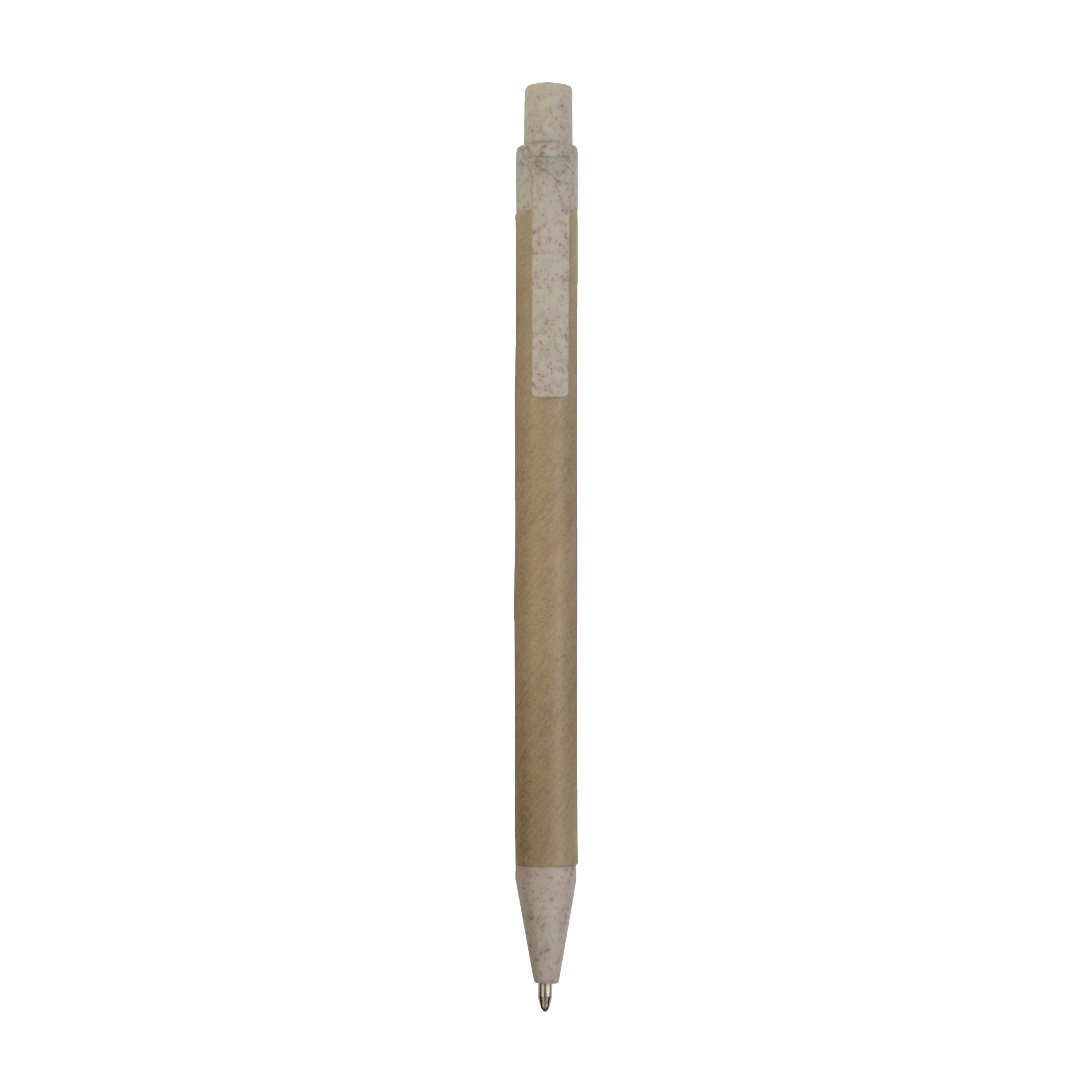 G20805 Penna a scatto  in carta riciclata con dettagli  in  paglia di grano (50%XY) PP (50%XY)