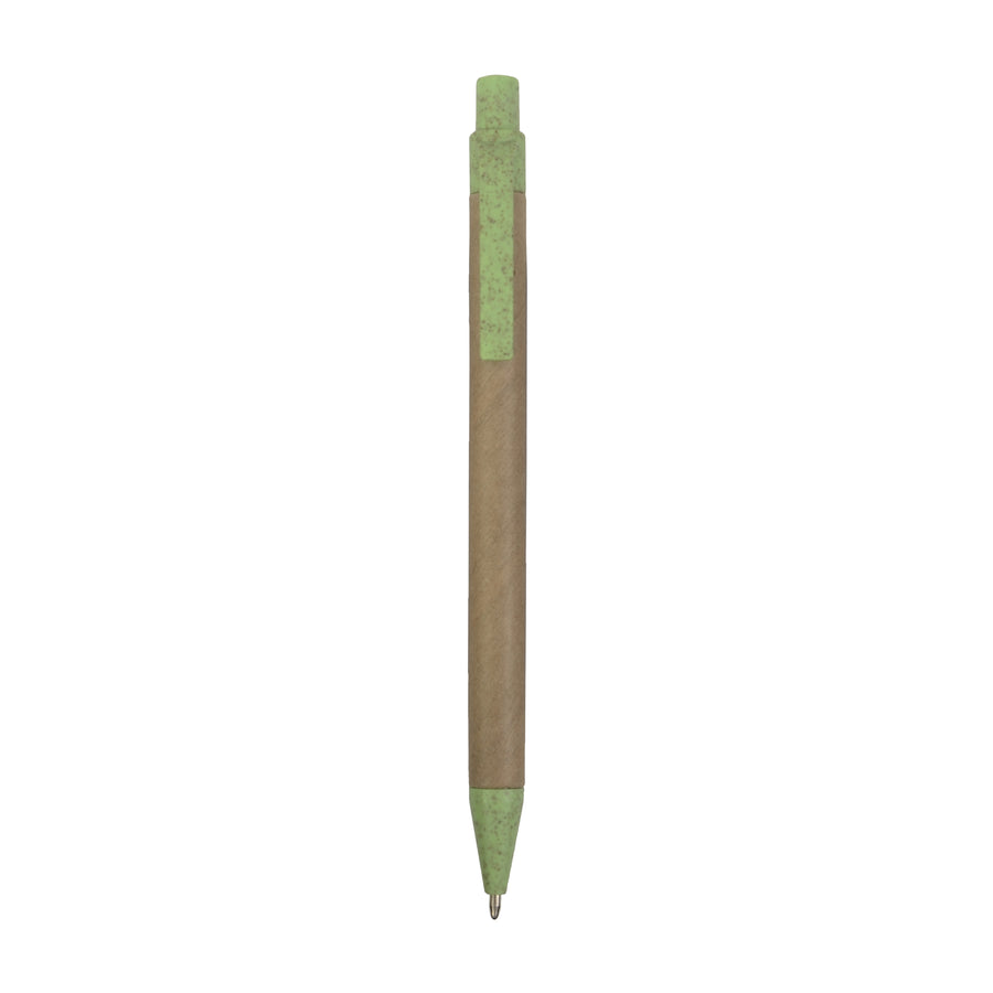 G20805 Penna a scatto  in carta riciclata con dettagli  in  paglia di grano (50%XY) PP (50%XY)