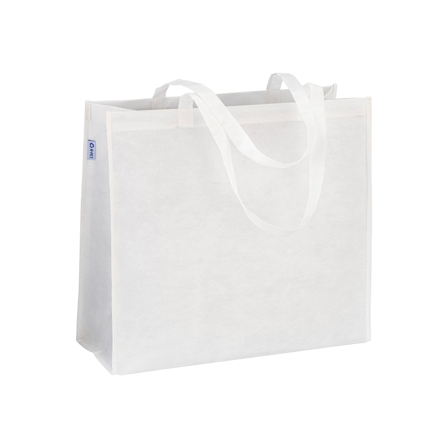 G22107 Eco Shopper con soffietto in R-pet  - 80 gr/m², manici lunghi