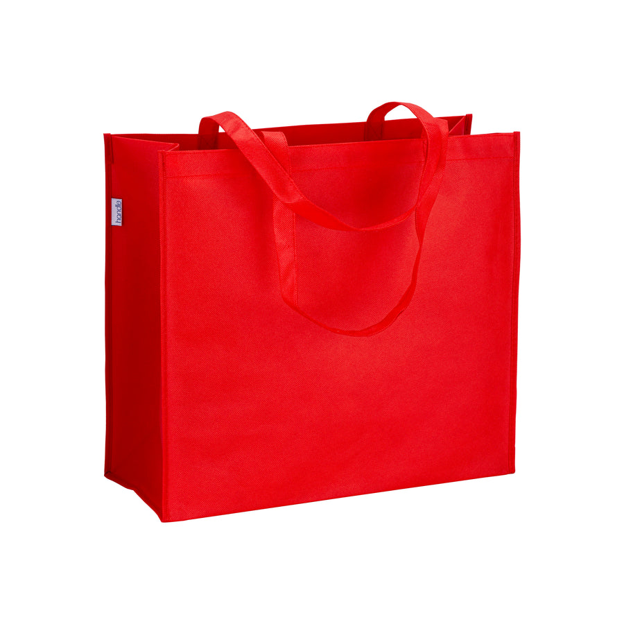 G22107 Eco Shopper con soffietto in R-pet  - 80g/m2, manici lunghi