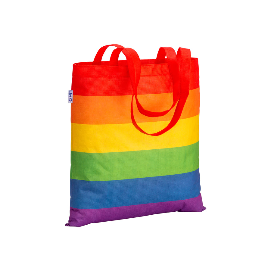 G22109 Shopper arcobaleno in R-pet  gr/m², manici lunghi