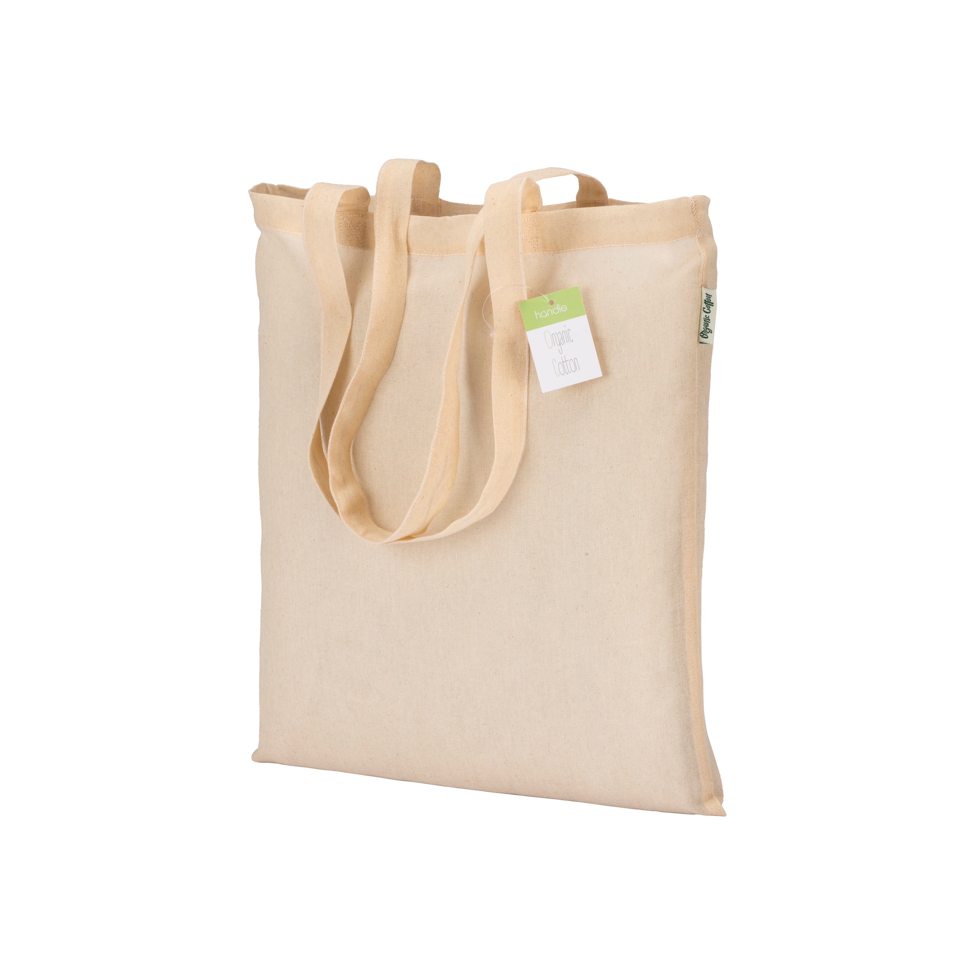 G22115 Shopper in cotone organico 100 gr/m², manici lunghi