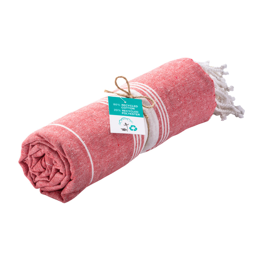 G23423 Telo mare/pareo  in cotone riciclato  da 180 gr/m2