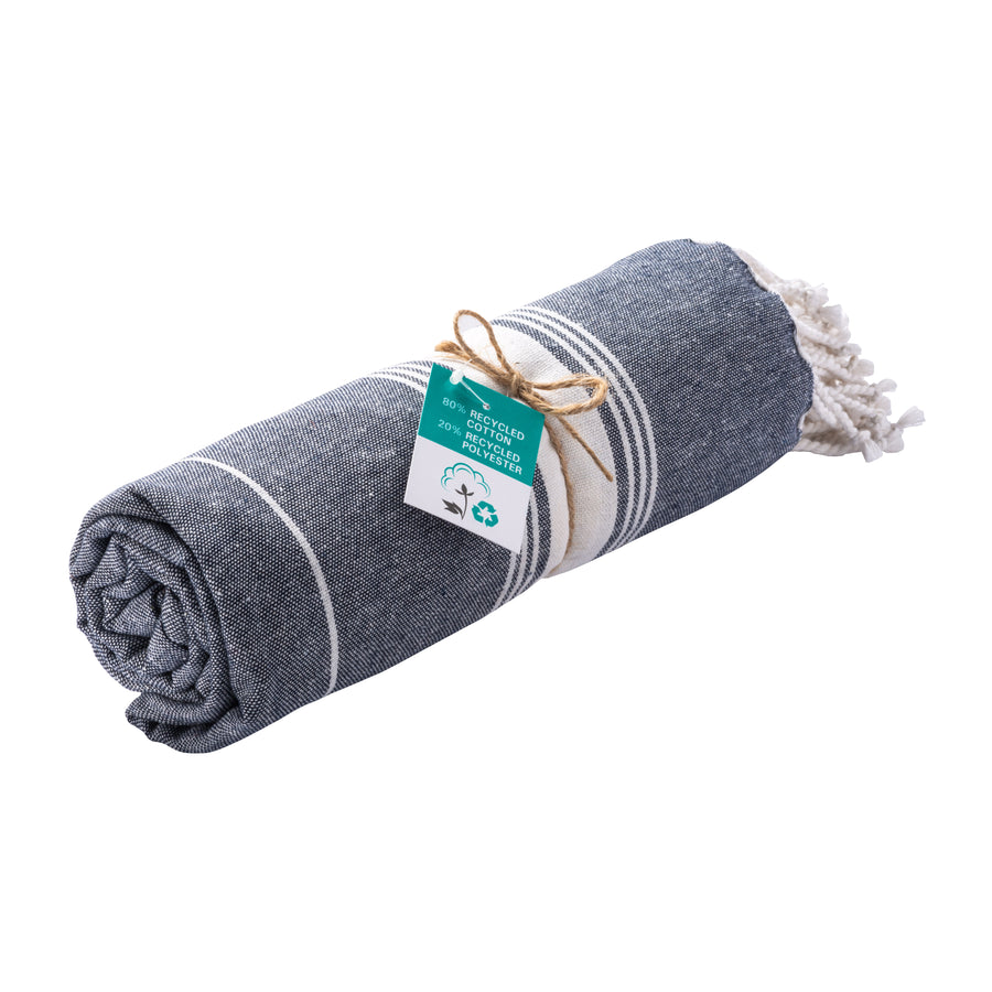 G23423 Telo mare/pareo  in cotone riciclato  da 180 gr/m2