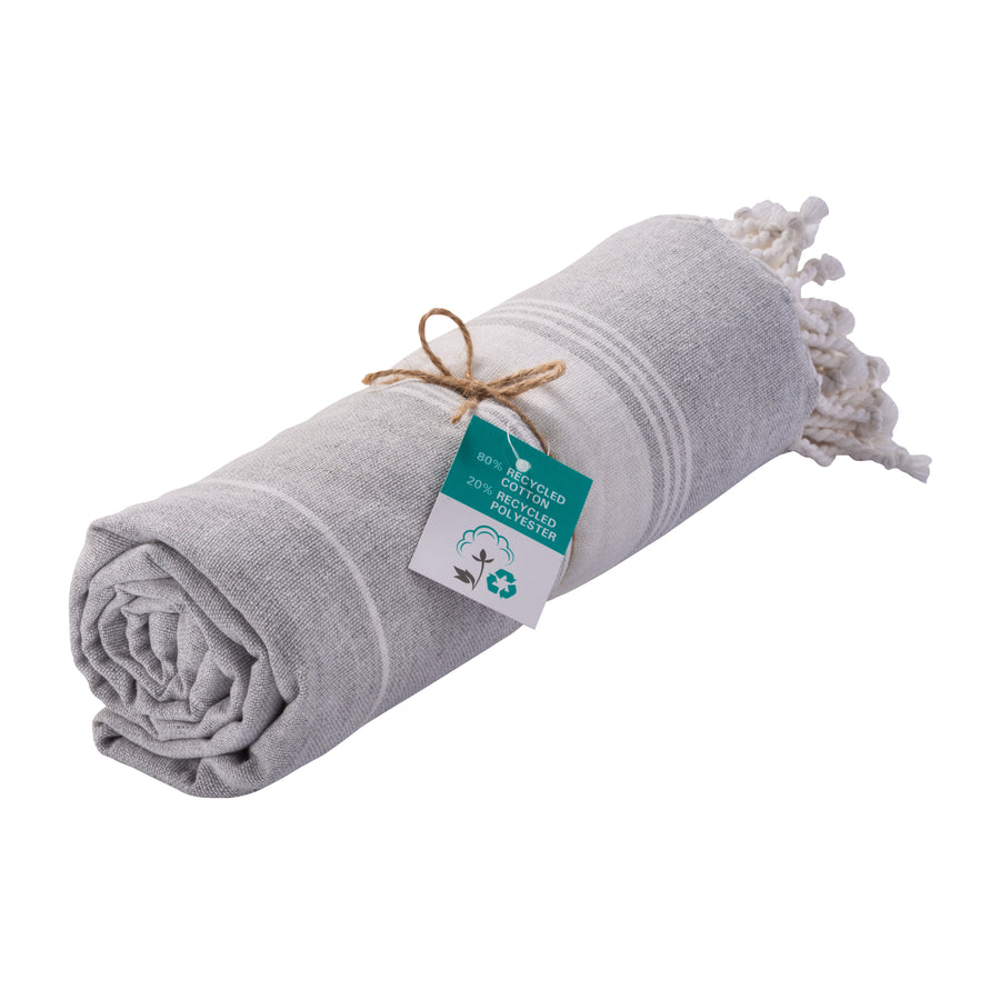 G23423 Telo mare/pareo  in cotone riciclato  da 180 gr/m2
