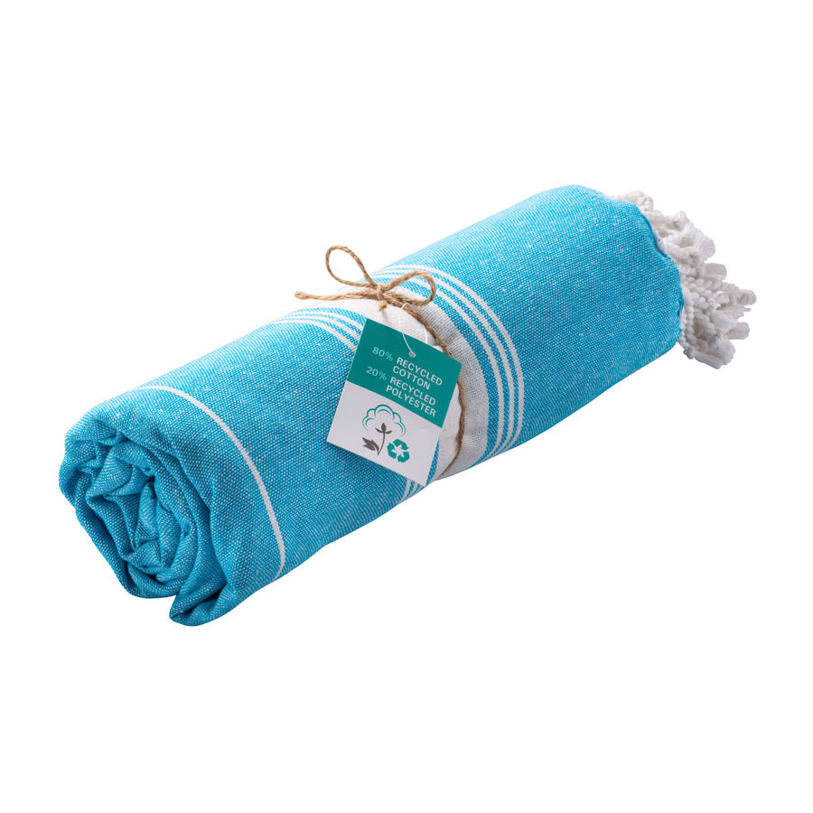 G23423 Telo mare/pareo  in cotone riciclato  da 180 gr/m2